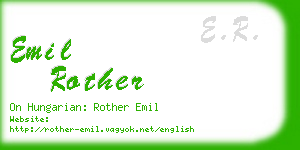 emil rother business card